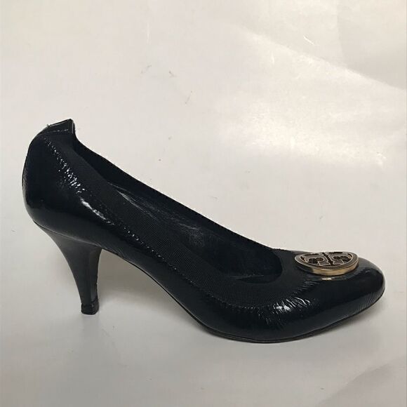 Tory Burch black leather Caroline heels - Picture 4 of 14